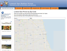 Tablet Screenshot of lowestgasstationprices.com